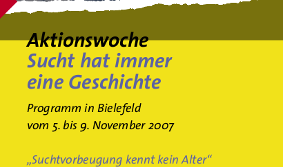 Flyerauszug Suchtwoche Bielefeld